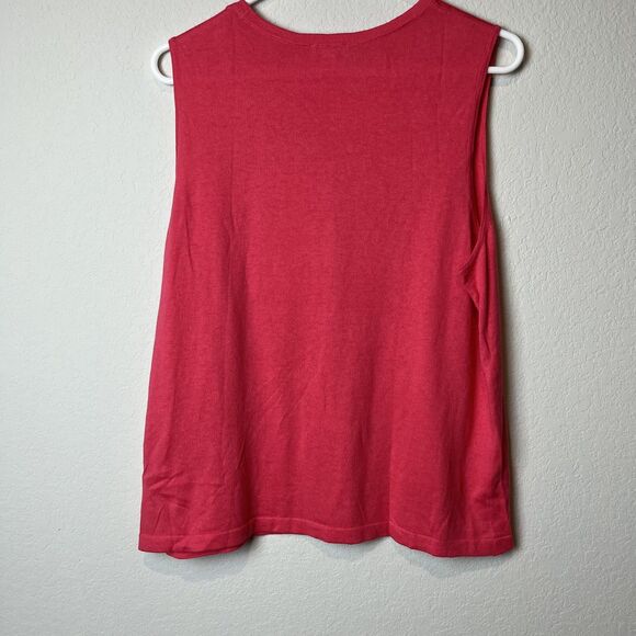 J Jill Shirt Womens Large Pink Cotton Bamboo Sleeveless Tank Top Casual - Picture 4 of 6